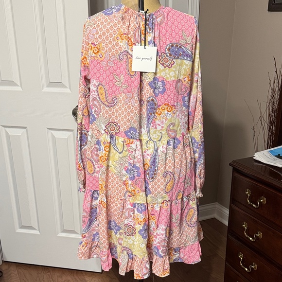 Floral Pink and Purple Dress - Picture 7 of 7